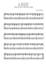 Téléchargez l'arrangement pour piano de la partition de A-rovin' en PDF